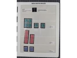 1905/07, The unused collection on two leaves with, ½ d. shades and block of four, 1 d. dull rose, 2 d. cobalt-blue, 8 d. mage