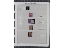 1905/07, The unused collection on two leaves with, ½ d. shades and block of four, 1 d. dull rose, 2 d. cobalt-blue, 8 d. mage