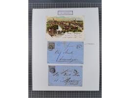 AACH bis ZELL, große Stempelsammlung von Vorphilatelie bis Nachverwendungen in 15 Schubern, mit über 900 Belegen und vielen l