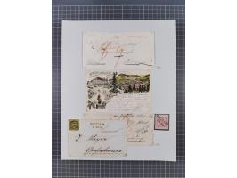 AACH bis ZELL, große Stempelsammlung von Vorphilatelie bis Nachverwendungen in 15 Schubern, mit über 900 Belegen und vielen l