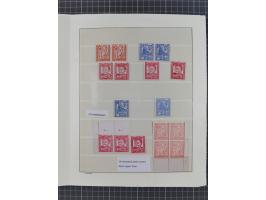 1945/46, meist postfrische Sammlung mit vielen Besonderheiten, dabei einseitig ungezähnte und ungezähnte Werte, Farben und Dr