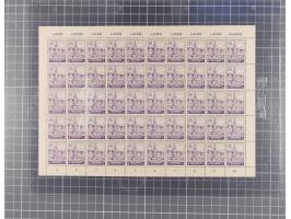 1946, Leipziger Messe 6 Pfg., schwärzlichpurpurviolett, auf Papier ohne Wasserzeichen mit steil fallender Papierstreifung, ko