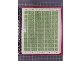 1946/63, 32 meist postfrische Bogen, dabei Allii. Besetzung Mi.-Nr. &nbsp;911 DZ F und 918 DZ F, sowie DDR