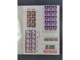 1937/45, postfrischer Bestand Bogenteile und Einheiten, im Album