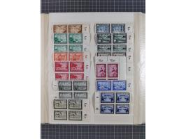 1937/45, postfrischer Bestand Bogenteile und Einheiten, im Album