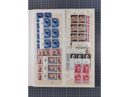 1937/45, postfrischer Bestand Bogenteile und Einheiten, im Album