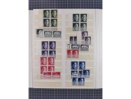 1937/45, postfrischer Bestand Bogenteile und Einheiten, im Album