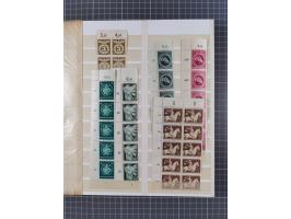 1937/45, postfrischer Bestand Bogenteile und Einheiten, im Album