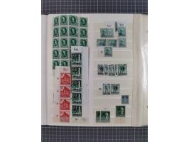 1937/45, postfrischer Bestand Bogenteile und Einheiten, im Album