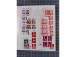 1937/45, postfrischer Bestand Bogenteile und Einheiten, im Album