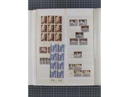 1937/45, postfrischer Bestand Bogenteile und Einheiten, im Album