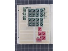 1937/45, postfrischer Bestand Bogenteile und Einheiten, im Album