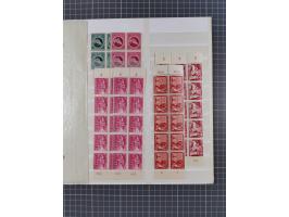 1937/45, postfrischer Bestand Bogenteile und Einheiten, im Album