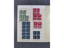 1937/45, postfrischer Bestand Bogenteile und Einheiten, im Album