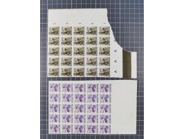 1941, dancers 2 c. - 7½ c. as imperforated ungummed proofs, 20 sets in multiples (plus some additional), few stained (Mi. 312