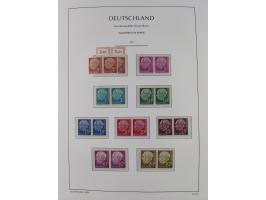 1951/2020, je postfrische und gestempelte Sammlung “waagerechte Paare”, dabei u.a. Posthornsatz postfrisch (20 Pfg. kleine gu