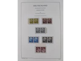 1951/2020, je postfrische und gestempelte Sammlung “waagerechte Paare”, dabei u.a. Posthornsatz postfrisch (20 Pfg. kleine gu