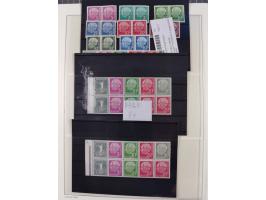 1951/2020, je postfrische und gestempelte Sammlung “waagerechte Paare”, dabei u.a. Posthornsatz postfrisch (20 Pfg. kleine gu