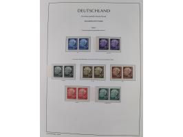 1951/2020, je postfrische und gestempelte Sammlung “waagerechte Paare”, dabei u.a. Posthornsatz postfrisch (20 Pfg. kleine gu