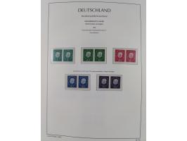 1951/2020, je postfrische und gestempelte Sammlung “waagerechte Paare”, dabei u.a. Posthornsatz postfrisch (20 Pfg. kleine gu