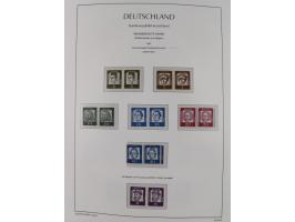 1951/2020, je postfrische und gestempelte Sammlung “waagerechte Paare”, dabei u.a. Posthornsatz postfrisch (20 Pfg. kleine gu