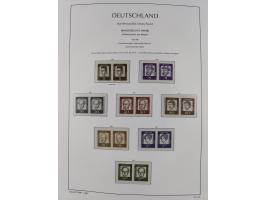 1951/2020, je postfrische und gestempelte Sammlung “waagerechte Paare”, dabei u.a. Posthornsatz postfrisch (20 Pfg. kleine gu