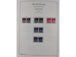 1951/2020, je postfrische und gestempelte Sammlung “waagerechte Paare”, dabei u.a. Posthornsatz postfrisch (20 Pfg. kleine gu