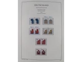 1951/2020, je postfrische und gestempelte Sammlung “waagerechte Paare”, dabei u.a. Posthornsatz postfrisch (20 Pfg. kleine gu