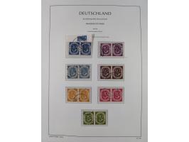 1951/2020, je postfrische und gestempelte Sammlung “waagerechte Paare”, dabei u.a. Posthornsatz postfrisch (20 Pfg. kleine gu