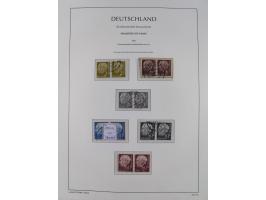 1951/2020, je postfrische und gestempelte Sammlung “waagerechte Paare”, dabei u.a. Posthornsatz postfrisch (20 Pfg. kleine gu