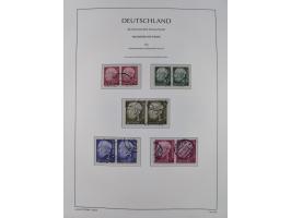1951/2020, je postfrische und gestempelte Sammlung “waagerechte Paare”, dabei u.a. Posthornsatz postfrisch (20 Pfg. kleine gu