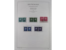 1951/2020, je postfrische und gestempelte Sammlung “waagerechte Paare”, dabei u.a. Posthornsatz postfrisch (20 Pfg. kleine gu