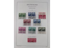 1951/2020, je postfrische und gestempelte Sammlung “waagerechte Paare”, dabei u.a. Posthornsatz postfrisch (20 Pfg. kleine gu