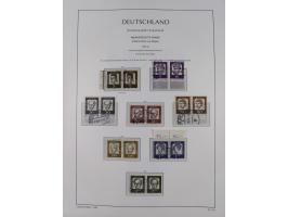 1951/2020, je postfrische und gestempelte Sammlung “waagerechte Paare”, dabei u.a. Posthornsatz postfrisch (20 Pfg. kleine gu