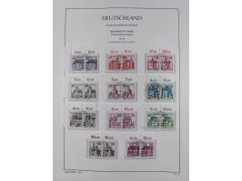 1951/2020, je postfrische und gestempelte Sammlung “waagerechte Paare”, dabei u.a. Posthornsatz postfrisch (20 Pfg. kleine gu