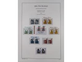 1951/2020, je postfrische und gestempelte Sammlung “waagerechte Paare”, dabei u.a. Posthornsatz postfrisch (20 Pfg. kleine gu