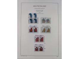 1951/2020, je postfrische und gestempelte Sammlung “waagerechte Paare”, dabei u.a. Posthornsatz postfrisch (20 Pfg. kleine gu