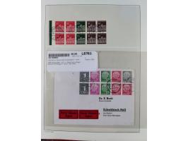 1951/2020, je postfrische und gestempelte Sammlung “waagerechte Paare”, dabei u.a. Posthornsatz postfrisch (20 Pfg. kleine gu
