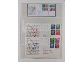 1951/2020, je postfrische und gestempelte Sammlung “waagerechte Paare”, dabei u.a. Posthornsatz postfrisch (20 Pfg. kleine gu