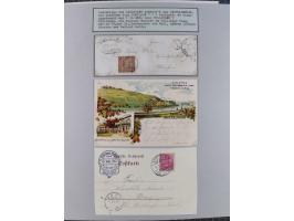 BASEL BADISCHER BAHNHOF: 1852/1970 (ca.), meist ausstellungsmäßig aufgezogene Sammlung auf über 50 Blättern, dabei frühe Reis