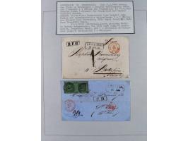 1850/70 (ca.), GRENZRAYON, 27 fast ausschließlich frankierte Briefe bzw. Ganzsachen, dabei 2 Charge-Briefe