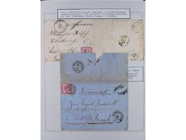 1850/70 (ca.), GRENZRAYON, 27 fast ausschließlich frankierte Briefe bzw. Ganzsachen, dabei 2 Charge-Briefe