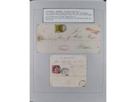 1850/70 (ca.), GRENZRAYON, 27 fast ausschließlich frankierte Briefe bzw. Ganzsachen, dabei 2 Charge-Briefe