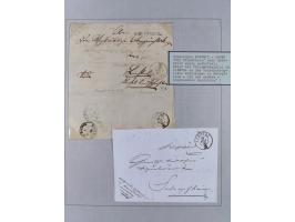 1850/70 (ca.), GRENZRAYON, 27 fast ausschließlich frankierte Briefe bzw. Ganzsachen, dabei 2 Charge-Briefe