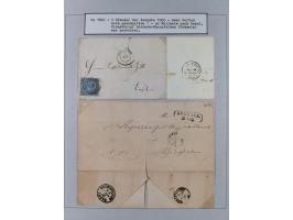 1850/70 (ca.), GRENZRAYON, 27 fast ausschließlich frankierte Briefe bzw. Ganzsachen, dabei 2 Charge-Briefe