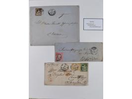 1810/80 (ca.), kleine Partie mit über 50 Briefen und Ganzsachen, dabei viele Grenzrayon-Belege mit auch Drucksachen und 2.Gew