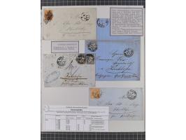 1810/80 (ca.), kleine Partie mit über 50 Briefen und Ganzsachen, dabei viele Grenzrayon-Belege mit auch Drucksachen und 2.Gew