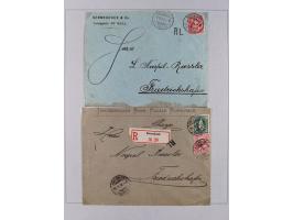 1810/80 (ca.), kleine Partie mit über 50 Briefen und Ganzsachen, dabei viele Grenzrayon-Belege mit auch Drucksachen und 2.Gew