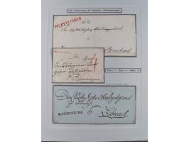 1750/1850 (ca.), kleine aufgezogene Sammlung mit 35 Briefen/Briefhüllen, dabei Express- und Charge-Briefe, Transitpost, etc.