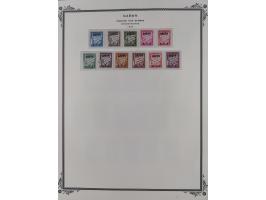 1886/1933, Collection on nine Scott Album leaves, unused and mint never hinged, including postage due stamps, additional few 